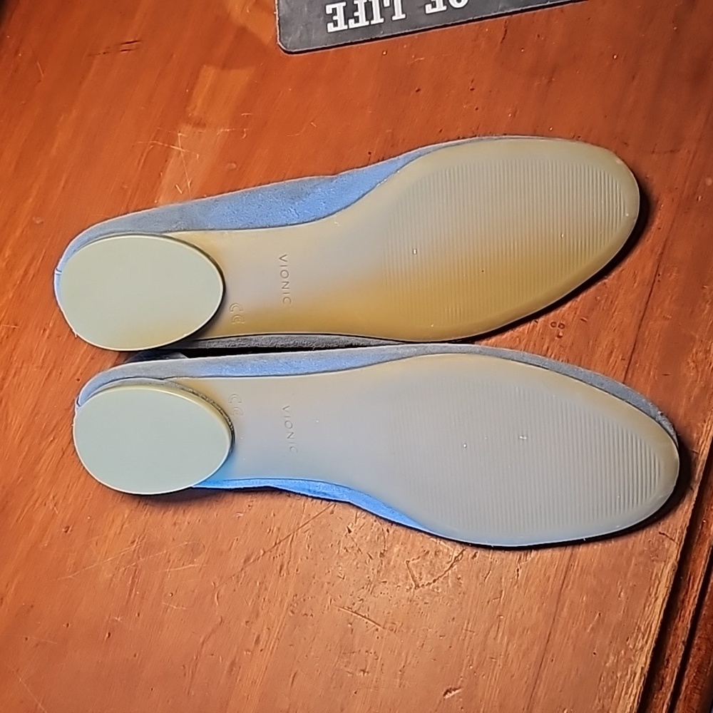 Vionic blue suede ballet flats 10B - Picture 2 of 4
